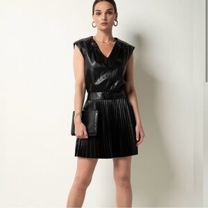 Ramy Brook Effie Faux Leather Dress